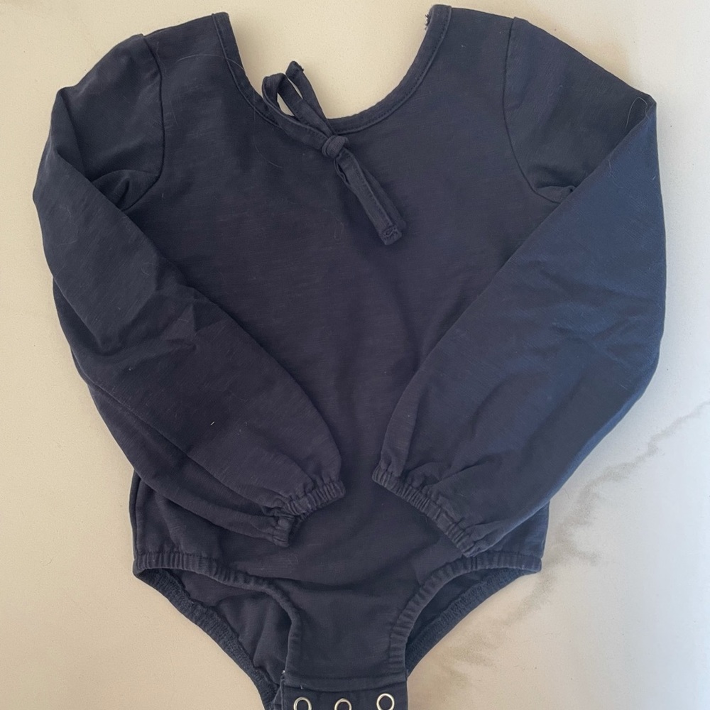 Navy scoop back onesie